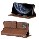 For iPhone 11 Pro Max Stitching Calf Texture Buckle Horizontal Flip Leather Case with Holder & Card Slots & Wallet & Lanyard (Brown) - 5