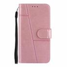 For iPhone 11 Pro Max Stitching Calf Texture Buckle Horizontal Flip Leather Case with Holder & Card Slots & Wallet & Lanyard (Pink) - 2