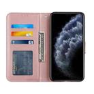 For iPhone 11 Pro Max Stitching Calf Texture Buckle Horizontal Flip Leather Case with Holder & Card Slots & Wallet & Lanyard (Pink) - 4
