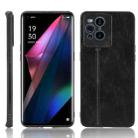 For OPPO Find X3 / Find X3 Pro Shockproof Sewing Cow Pattern Skin PC + PU + TPU Case(Black) - 1