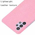 For Samsung Galaxy A32 4G European version Shockproof Crocodile Texture PC + PU Case(Pink) - 4