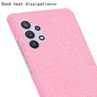 For Samsung Galaxy A32 4G European version Shockproof Crocodile Texture PC + PU Case(Pink) - 5