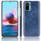 For Xiaomi Redmi Note 10 4G/Note 10S Shockproof Litchi Texture PC + PU Case(Blue) - 1