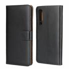 Horizontal Flip Leather Case for Huawei P30, with Magnetic Buckle & Holder & Card Slots & Wallet(Black) - 1