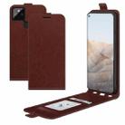 For Google Pixel 5A R64 Texture Single Vertical Flip Leather Protective Case with Card Slots & Photo Frame(Brown) - 1
