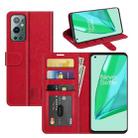 For OnePlus 9 Pro R64 Texture Single Horizontal Flip Protective Case with Holder & Card Slots & Wallet& Photo Frame(Red) - 1