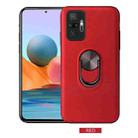 For Xiaomi Redmi Note 10 Pro / Note 10 Pro Max 360 Rotary Multifunctional Stent PC+TPU Case with Magnetic Invisible Holder(Red) - 1