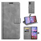 For ZTE V2020 Smart Retro Calf Pattern Buckle Horizontal Flip Leather Case with Holder & Card Slots & Wallet(Gray) - 1