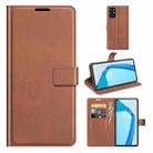 For OnePlus 9R Retro Calf Pattern Buckle Horizontal Flip Leather Case with Holder & Card Slots & Wallet(Light Brown) - 1