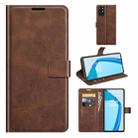 For OnePlus 9R Retro Calf Pattern Buckle Horizontal Flip Leather Case with Holder & Card Slots & Wallet(Dark Brown) - 1
