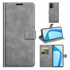 For OnePlus 9R Retro Calf Pattern Buckle Horizontal Flip Leather Case with Holder & Card Slots & Wallet(Gray) - 1