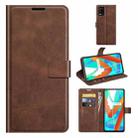 For OPPO  Realme V13 5G/Realme 8 5G  Retro Calf Pattern Buckle Horizontal Flip Leather Case with Holder & Card Slots & Wallet(Dark Brown) - 1