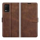 For OPPO  Realme V13 5G/Realme 8 5G  Retro Calf Pattern Buckle Horizontal Flip Leather Case with Holder & Card Slots & Wallet(Dark Brown) - 2