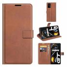 For OPPO Realme GT 5G/Realme Q3 Pro 5G Retro Calf Pattern Buckle Horizontal Flip Leather Case with Holder & Card Slots & Wallet(Light Brown) - 1