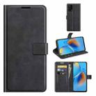 For OPPO F19 / OPPO A74 4G Retro Calf Pattern Buckle Horizontal Flip Leather Case with Holder & Card Slots & Wallet(Black) - 1