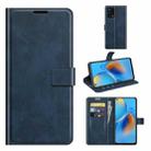 For OPPO F19 / OPPO A74 4G Retro Calf Pattern Buckle Horizontal Flip Leather Case with Holder & Card Slots & Wallet(Blue) - 1