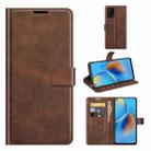 For OPPO F19 / OPPO A74 4G Retro Calf Pattern Buckle Horizontal Flip Leather Case with Holder & Card Slots & Wallet(Dark Brown) - 1