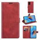 For OPPO F19 / OPPO A74 4G Retro Calf Pattern Buckle Horizontal Flip Leather Case with Holder & Card Slots & Wallet(Red) - 1