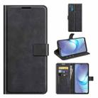 For Motorola Moto G50 Retro Calf Pattern Buckle Horizontal Flip Leather Case with Holder & Card Slots & Wallet(Black) - 1