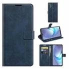 For Motorola Moto G50 Retro Calf Pattern Buckle Horizontal Flip Leather Case with Holder & Card Slots & Wallet(Blue) - 1