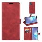 For Motorola Moto G50 Retro Calf Pattern Buckle Horizontal Flip Leather Case with Holder & Card Slots & Wallet(Red) - 1