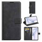 For Huawei P50 Retro Calf Pattern Buckle Horizontal Flip Leather Case with Holder & Card Slots & Wallet(Black) - 1