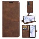 For Huawei P50 Retro Calf Pattern Buckle Horizontal Flip Leather Case with Holder & Card Slots & Wallet(Dark Brown) - 1