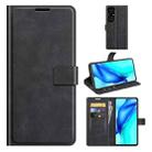 For Huawei P50 Pro Retro Calf Pattern Buckle Horizontal Flip Leather Case with Holder & Card Slots & Wallet(Black) - 1