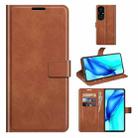 For Huawei P50 Pro Retro Calf Pattern Buckle Horizontal Flip Leather Case with Holder & Card Slots & Wallet(Light Brown) - 1