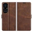 For Huawei P50 Pro Retro Calf Pattern Buckle Horizontal Flip Leather Case with Holder & Card Slots & Wallet(Dark Brown) - 2