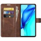 For Huawei P50 Pro Retro Calf Pattern Buckle Horizontal Flip Leather Case with Holder & Card Slots & Wallet(Dark Brown) - 3
