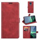 For Nokia 1.4 Retro Calf Pattern Buckle Horizontal Flip Leather Case with Holder & Card Slots & Wallet(Red) - 1