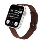 Woven Canvas Nylon Wrist Strap Watch Band For Series 7 41mm / 6 & SE & 5 & 4 40mm / 3 & 2 & 1 38mm(Brown) - 1