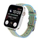 Woven Canvas Nylon Wrist Strap Watch Band For Series 7 41mm / 6 & SE & 5 & 4 40mm / 3 & 2 & 1 38mm(Blue Green) - 1