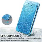 For Samsung Galaxy A32 4G Blooming Mandala Embossed Pattern Magnetic Horizontal Flip Leather Case with Holder & Card Slots & Wallet(Blue) - 6