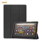 ENKAY PU Leather + Plastic Smart Case with Three-folding Holder for Amazon Fire HD 10 / 10 Plus (2021)(Black) - 1