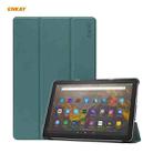 ENKAY PU Leather + Plastic Smart Case with Three-folding Holder for Amazon Fire HD 10 / 10 Plus (2021)(Green) - 1