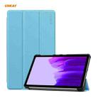 ENKAY PU Leather + Plastic Case with Three-folding Holder for Samsung Galaxy Tab A7 Lite T220 / T225(Light Blue) - 1