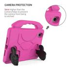 For iPad mini 6 EVA Material Children Flat Anti Falling Cover Protective Shell with Thumb Bracket(Rose Red) - 5
