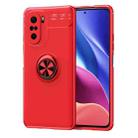For Redmi K40 Pro+ Metal Ring Holder 360 Degree Rotating TPU Case(Red+Red) - 1