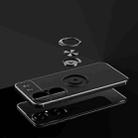 For Huawei P50 Metal Ring Holder 360 Degree Rotating TPU Case(Black+Balck) - 6