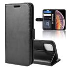For iPhone 11 Pro Max R64 Texture Single Fold Horizontal Flip Leather Case , with Holder & Card Slots & Wallet(black) - 1