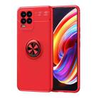 For OPPO Realme 8 / 8 Pro Metal Ring Holder 360 Degree Rotating TPU Case(Red+Red) - 1