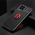 For OPPO Realme 8 / 8 Pro Metal Ring Holder 360 Degree Rotating TPU Case(Black+Red) - 2