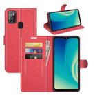 For ZTE Blade A7S 2020 Litchi Texture Horizontal Flip Protective Case with Holder & Card Slots & Wallet(Red) - 1