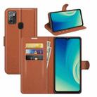 For ZTE Blade A7S 2020 Litchi Texture Horizontal Flip Protective Case with Holder & Card Slots & Wallet(Brown) - 1