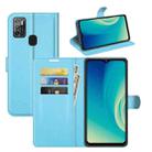 For ZTE Blade A7S 2020 Litchi Texture Horizontal Flip Protective Case with Holder & Card Slots & Wallet(Blue) - 1