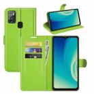 For ZTE Blade A7S 2020 Litchi Texture Horizontal Flip Protective Case with Holder & Card Slots & Wallet(Green) - 1