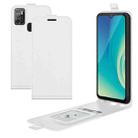 For ZTE Blade A7S 2020 R64 Texture Single Vertical Flip Leather Protective Case with Card Slots & Photo Frame(White) - 1