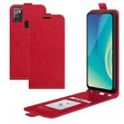 For ZTE Blade A7S 2020 R64 Texture Single Vertical Flip Leather Protective Case with Card Slots & Photo Frame(Red) - 1